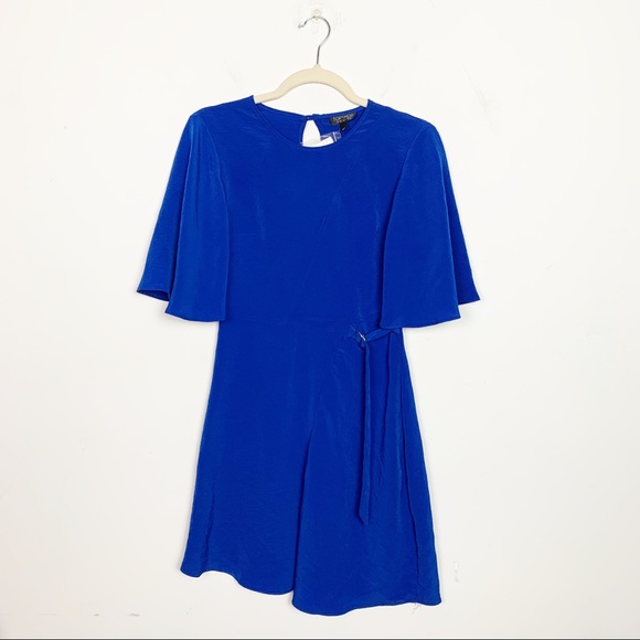 Topshop Dresses & Skirts - Topshop Asymmetrical Short Sleeve Dress Blue 4